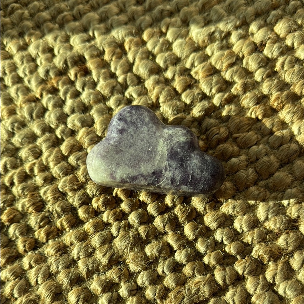 Cloud shaped Lepidolite Palm Stone - Metaphysical Crystal